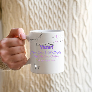 Caneca Mágica Happy New Year 2026 Funny Quote Gift,