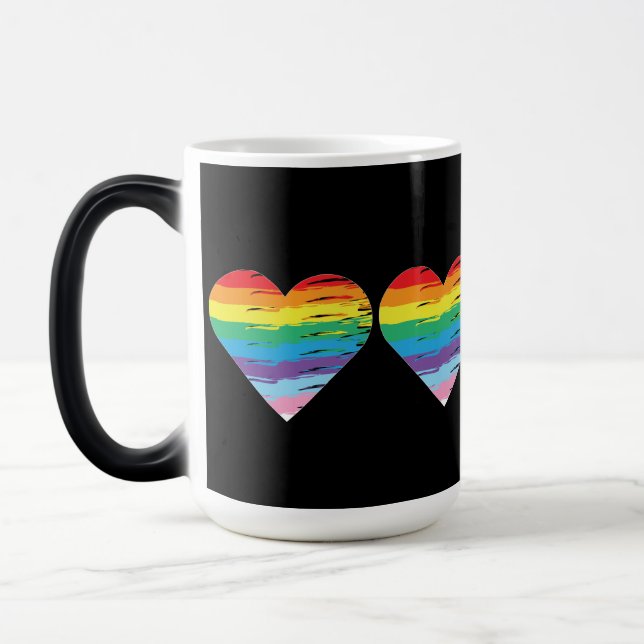 Caneca Mágica HEART Arco-Íris LGBTQIA Flag, Prioridade (Esquerda)