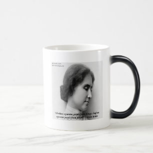 Caneca Mágica Helen Keller & Citação Famosa de Surdo/Cego