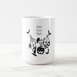 Caneca Mágica Home Scary Home Bats Pumpkin, Black Cat, Voodoo
