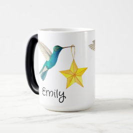 Caneca Mágica Hummingbird Personalizado e Estrelas Coffee Mug de