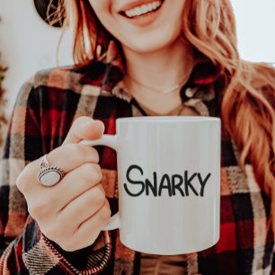 Caneca Mágica Humor Snarque Tinta Preta Letra à Mão