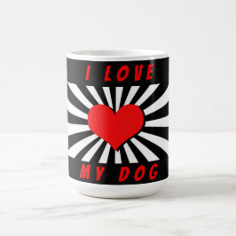 Caneca Mágica I love my dog mit Herz