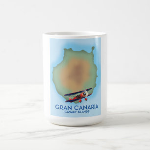 Caneca Mágica Ilha canária Gran Canaria, arte poster de viagens.