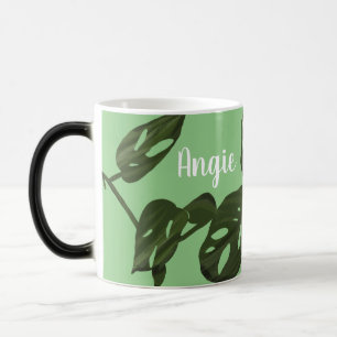 Caneca Mágica Ilustração da Planta de Queijo Monstera Adansonii 