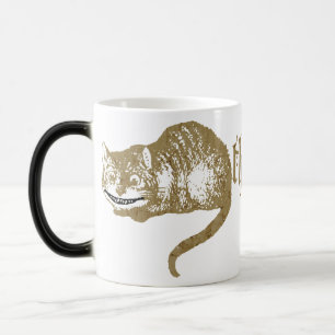 Caneca Mágica Ilustração de Gato Vintage Cheshire