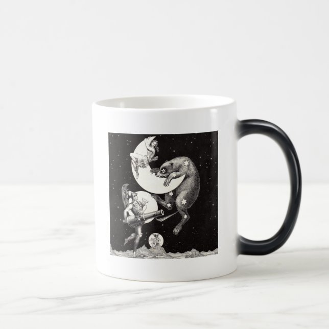 Caneca Mágica Ilustração Noturna do Deus do Universo da Lua Cele (Direita)