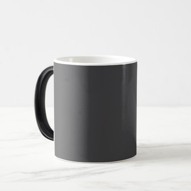 Caneca Mágica Imagem abstrata de um grande retângulo cinza escur (Frente Esquerda)