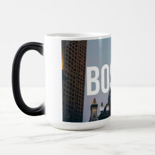 Caneca Mágica Impressão da Paisagem Urbana de Boston Antiga - Ar