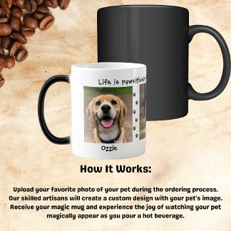 Caneca Mágica Impressão da Pet 3 Photo Collage Paw