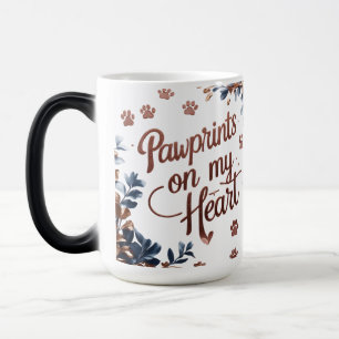 Caneca Mágica Impressões digitais no meu coração - 15 oz - Pet d