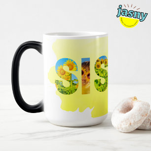 Caneca Mágica Irmã Única, Teque Amarelo, Girassol