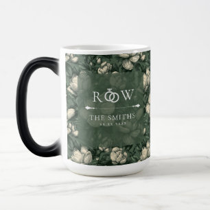 Caneca Mágica Jardas de Gardenias Verdes na Moda Tema de Casamen