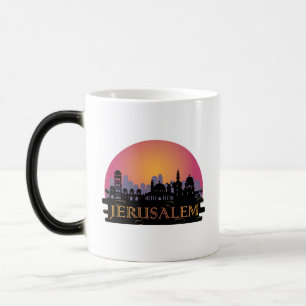 Caneca Mágica Jerusalém - Linha do horizonte da Cidade Antiga - 