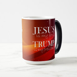 Caneca Mágica Jesus é Meu Senhor Trump é Meu Presidente