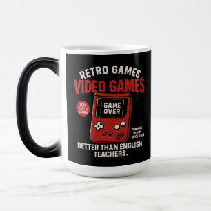 Caneca Mágica Jogos retrô videogames ensinando inglês desde