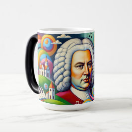 Caneca Mágica Johann Sebastian Bach: Retrato em uma pintura mode