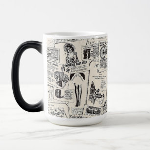 Caneca Mágica Jornal Vintage