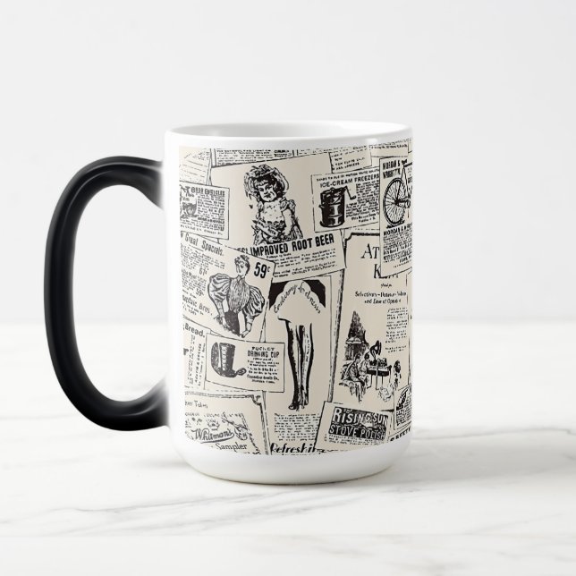Caneca Mágica Jornal Vintage (Esquerda)