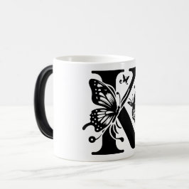 Caneca Mágica K Alphabet black butterfly