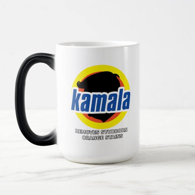 Caneca Mágica Kamala remove manchas laranja bornais (Esquerda)