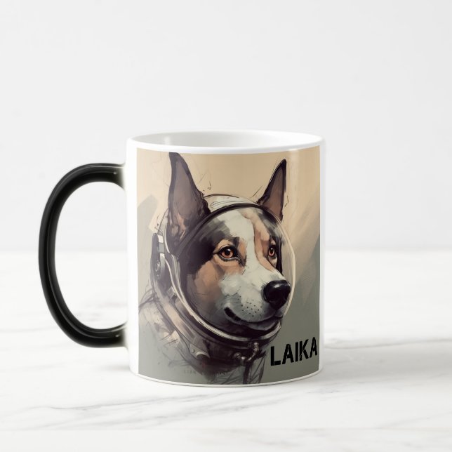 Caneca Mágica Laika, Primeiro Cão No Espaço (Esquerda)