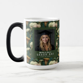Caneca Mágica Lembrança Única de Foto de Flores de Copo-de-Leite