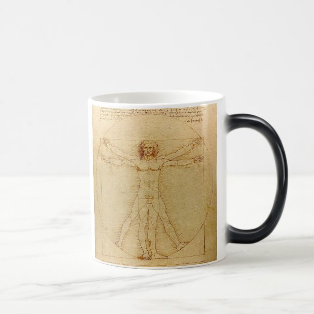 Caneca Mágica Leonardo da Vinci , Vitruvian Man (Direita)
