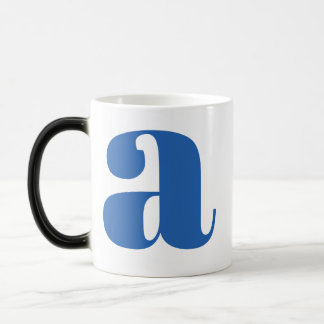 Caneca Mágica Letra Inicial de Monograma Moderno em Periwinkle