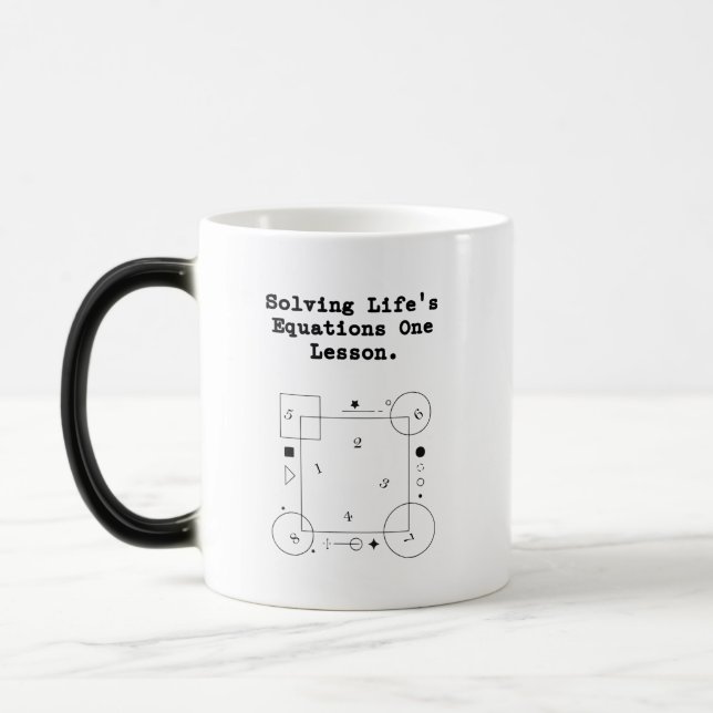 Caneca Mágica Life's Equations Solver | Daily Lesson Wisdom (Esquerda)