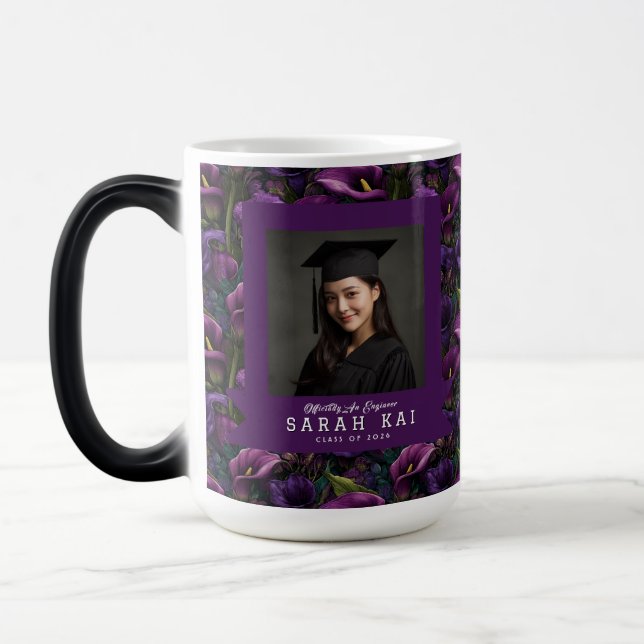Caneca Mágica Lindíssimas Lírios Calla Patrão Presente de Format (Esquerda)
