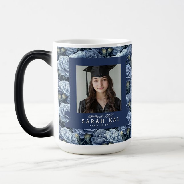 Caneca Mágica Lindo Presente de Foto Floral de Cravo (Esquerda)