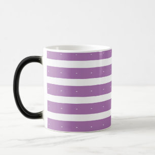 Caneca Mágica Listras de lavanda e branco
