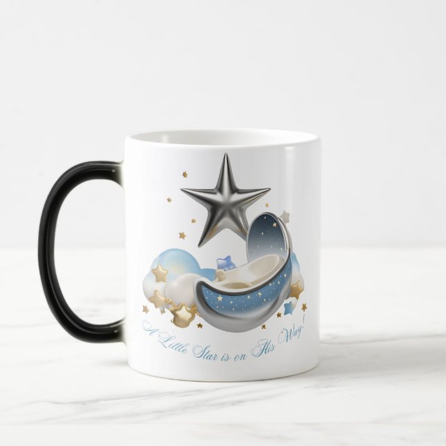 Caneca Mágica "Little Star está a caminho" Mágica Mug de Aquecim (Esquerda)