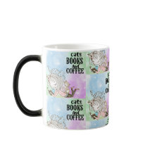 Livros de Leitura de Gato Bonito com Café