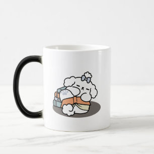 Caneca Mágica Livros e Latidos - Design de Leitura de Cachorro S