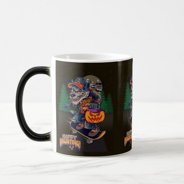 CANECA MÁGICA LOBO EN HALLOWEEN CAFÉ DE 2 TONELADAS (Esquerda)