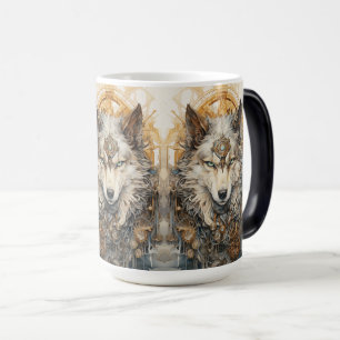 Caneca Mágica Lobo Steampunk Solarpunk
