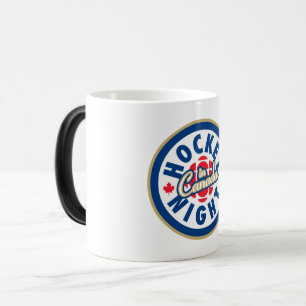 Caneca Mágica Logotipo da noite de hóquei no Canadá