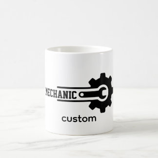 Caneca Mágica Logotipo de Engrenagem de Mecânico – Design Automo