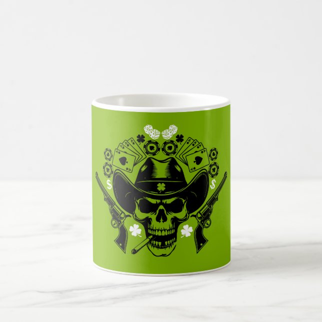 Caneca Mágica Lucky Poker Skull (Centro)