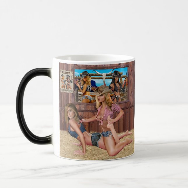 CANECA MÁGICA LUTA DE BATALHA DE COWGIRL Nº 2 (Esquerda)