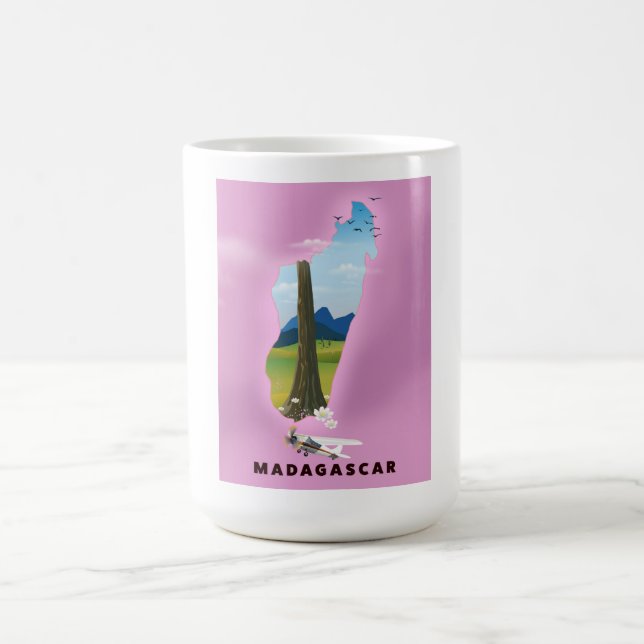 Caneca Mágica Madagáscar - poster de viagens Ilustrado (Center)