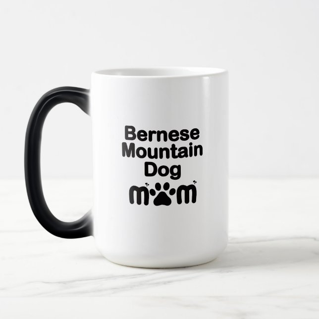 Caneca Mágica Mãe de Cachorro Bernês, Mãe de Berner, Mãe de Cach (Esquerda)