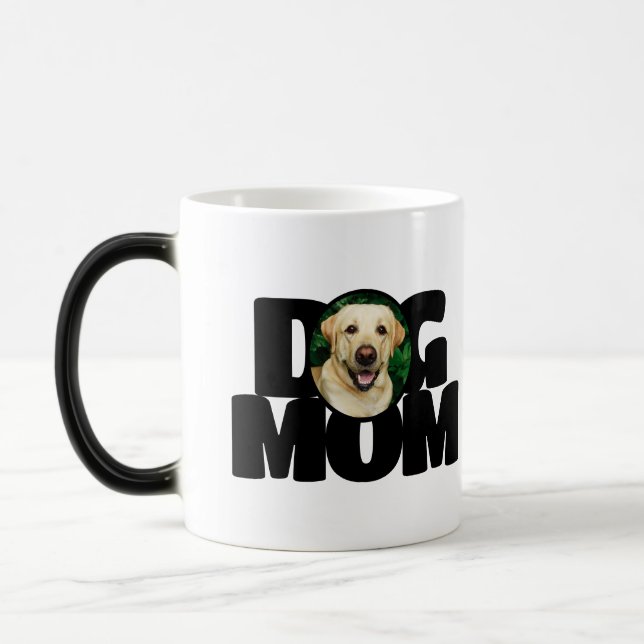 Caneca Mágica Mãe de Cachorro Foto Moderna Simples (Esquerda)