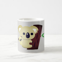 Caneca Mágica Mãe de família bonita Koala Ursa com bebê