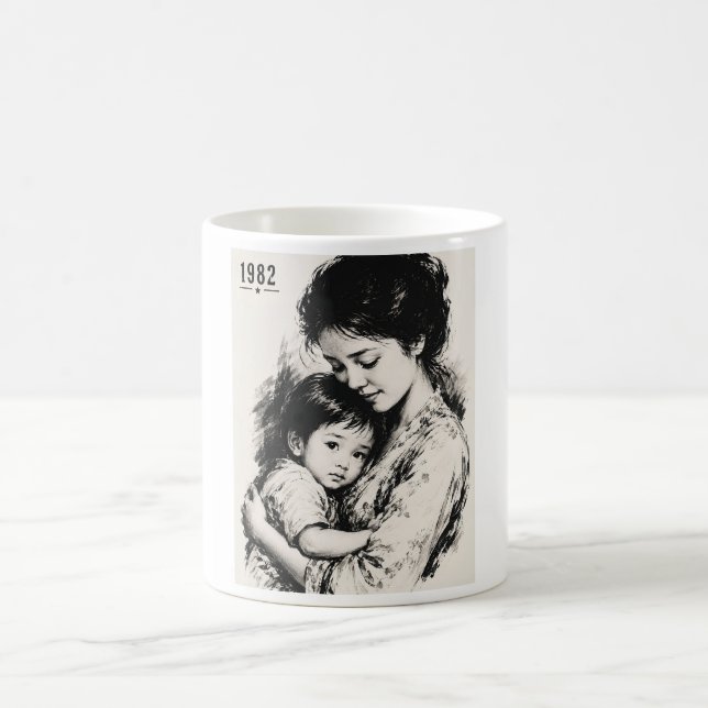 Caneca Mágica Mãe & Filho Vintage 1982 (Centro)