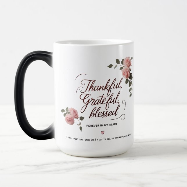Caneca Mágica Mãe - Script Elegante Simples | Magic Mug 15oz (Esquerda)