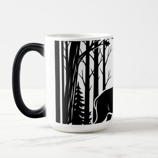 Caneca Mágica Magestic Buck, Black and white Nature (Esquerda)