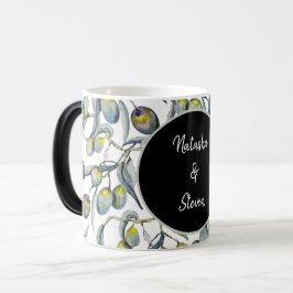 Caneca Mágica Mágica Oliva Cintada Manualmente